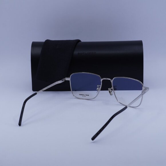 Saint Laurent SL528 005 Square Eyeglasses 54mm – Silver - Picture 4 of 10